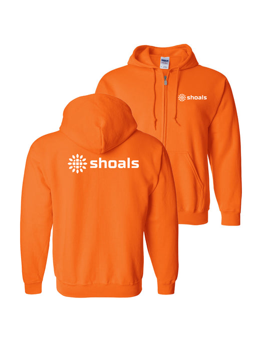 Sudadera con capucha y cremallera naranja