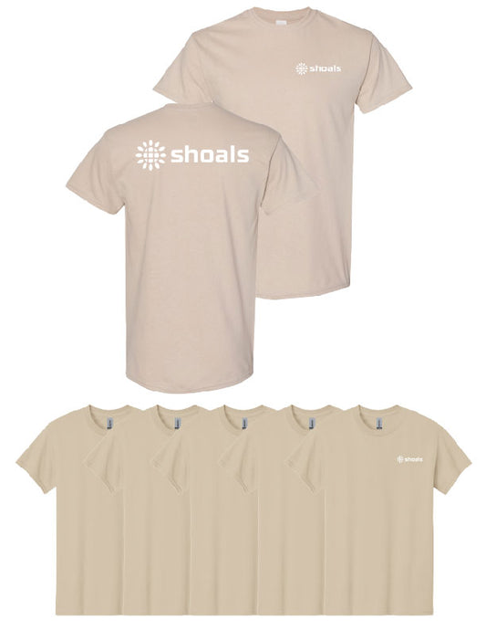 Paquete de camisetas de manga corta color arena (5 camisas)
