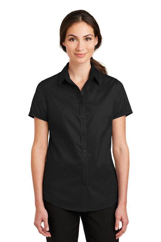 Port Authority® Women's Short Sleeve SuperPro™ Twill Shirt. L664