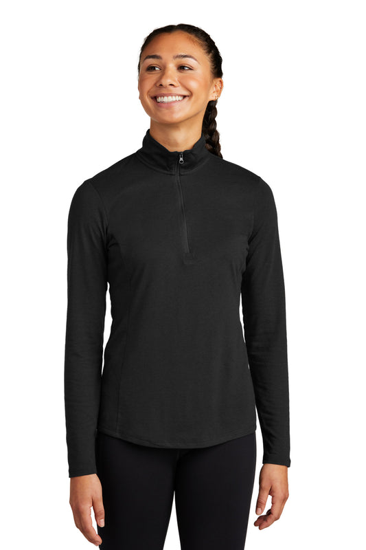 Sport-Tek  Women's PosiCharge  Tri-Blend Wicking 1/4-Zip Pullover. LST407