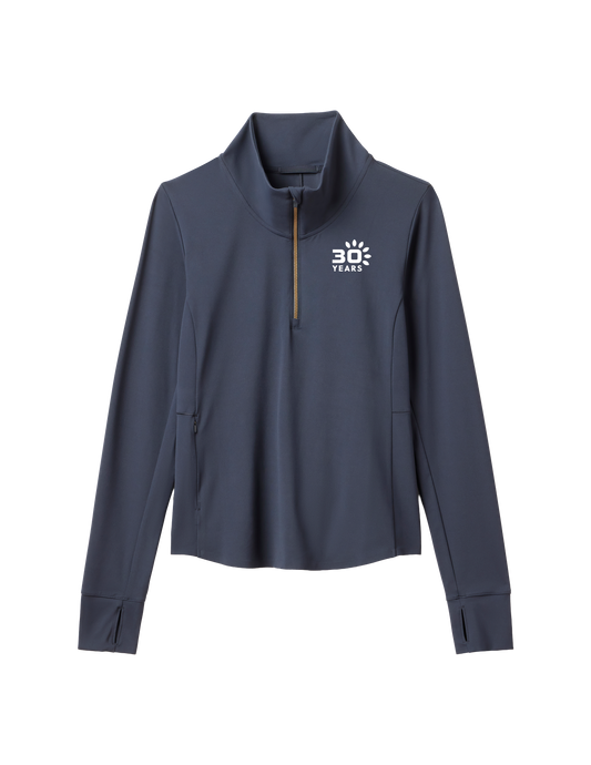 Rhone Women's Course to Court 1/4 Zip Navy Blue